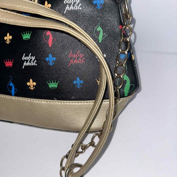 Baby Phat Multicolor Crown & Cat Print Crossbody Bag - Picture 4 of 8